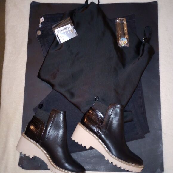 🆕👱🏽 AVA & VIV BLACK SATIN COWL NECK Tank Top - Picture 5 of 5